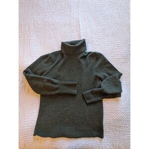 J. Crew wool hunter green turtleneck sweater